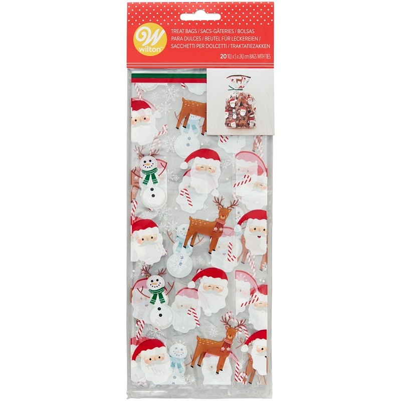 Wilton - Snoepzakjes met kerstmotief 20 stuks