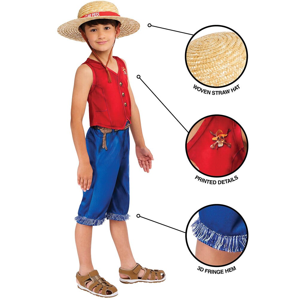One Piece Luffy Kostuum 11-13 jaar