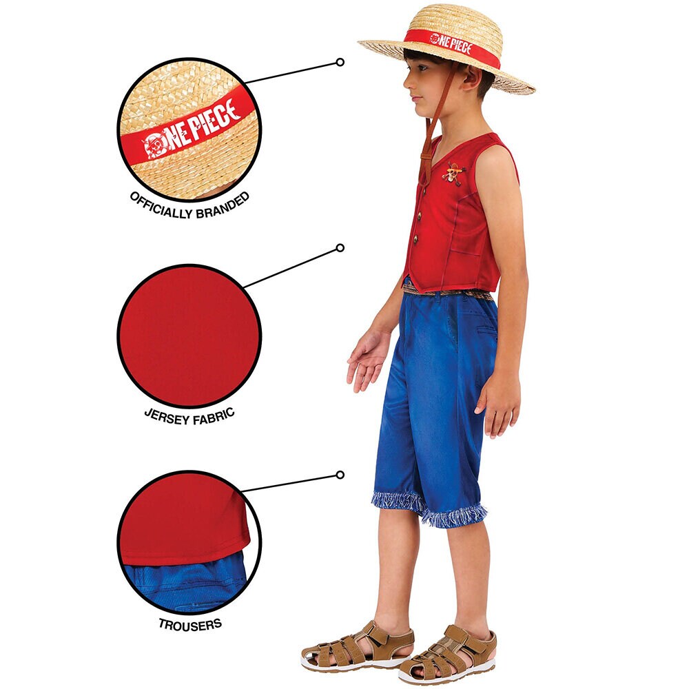 One Piece Luffy Kostuum 11-13 jaar