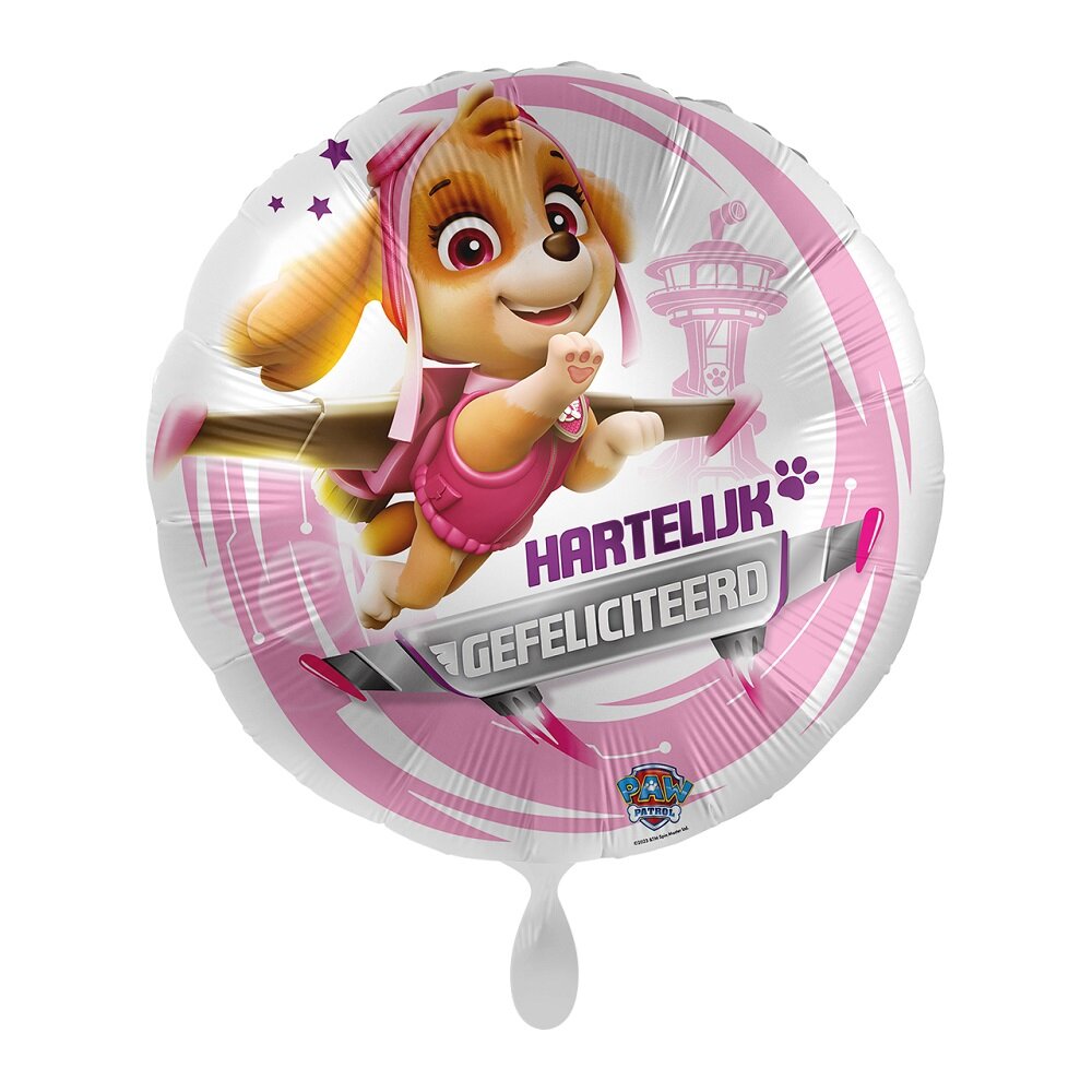 Paw Patrol Skye Folieballon - Hartelijk Gefeliciteerd