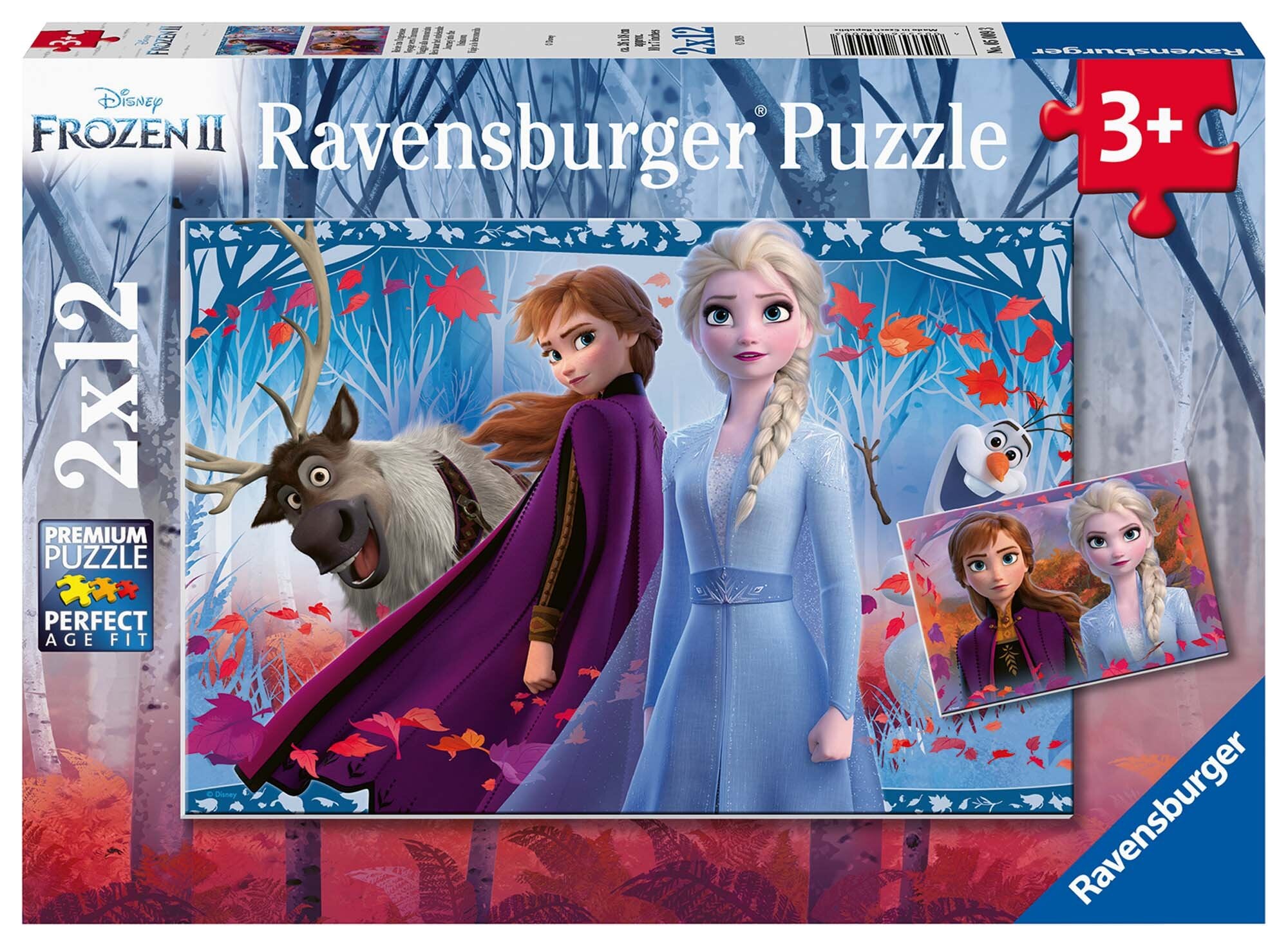 Ravensburger Puzzel - Disney Frozen 2x12 stukjes