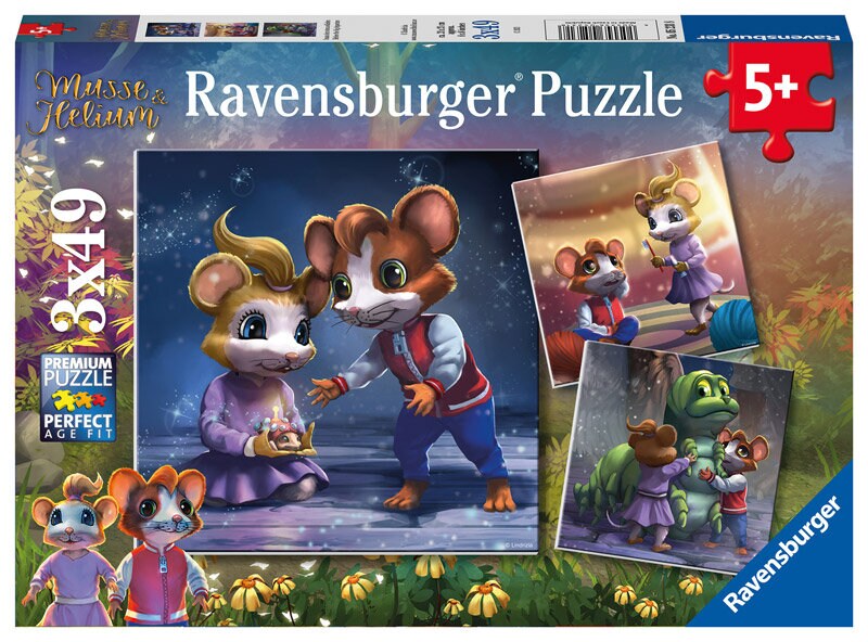 Ravensburger Puzzel - Musse & Helium - Het Grote Vertrek 3x49 stukjes