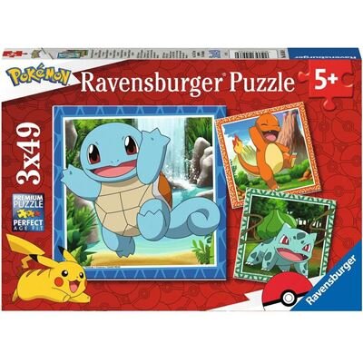 Ravensburger Puzzel - Pokémon 3x49 stukjes