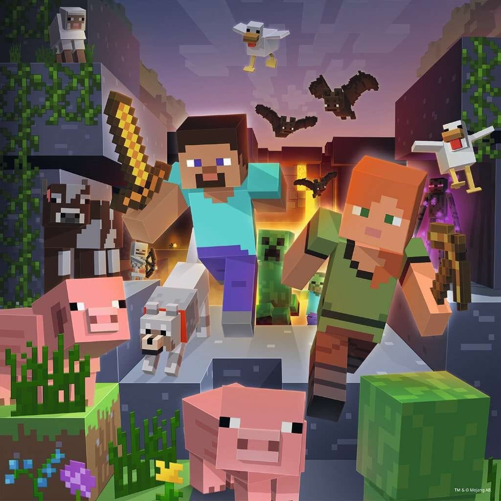 Ravensburger Puzzel - Minecraft 3x49 stukjes