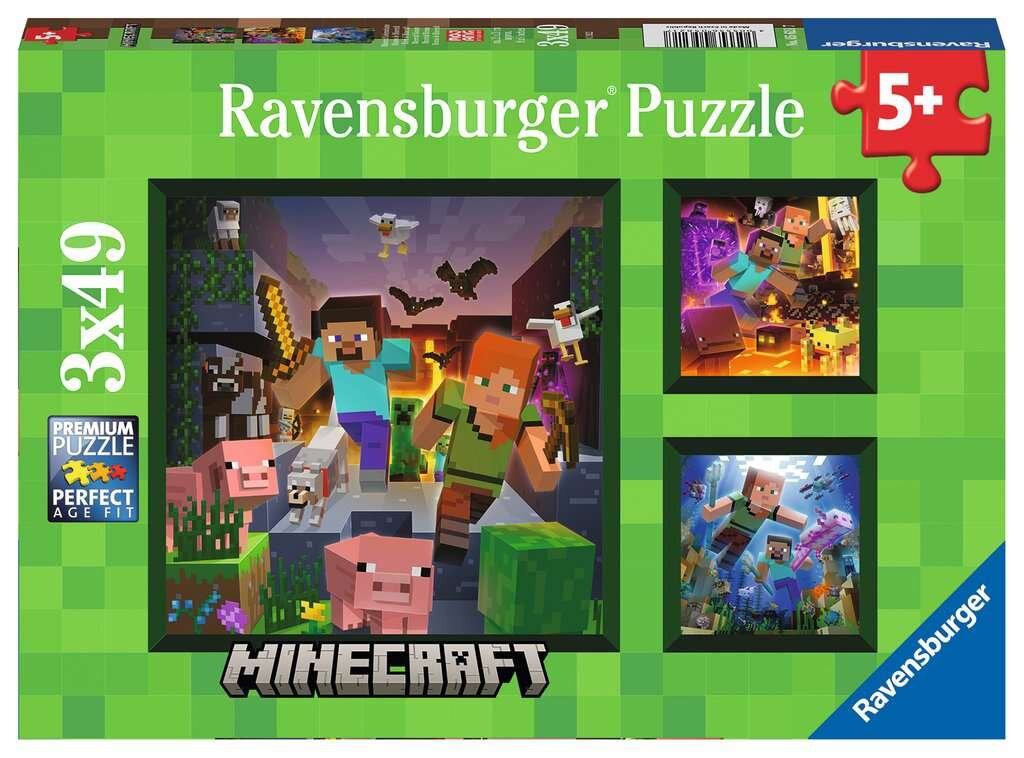 Ravensburger Puzzel - Minecraft 3x49 stukjes