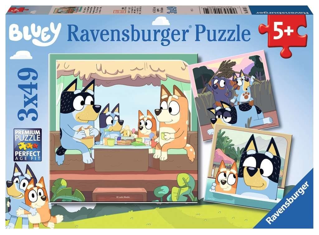 Ravensburger Puzzel - Bluey 3x49 stukjes