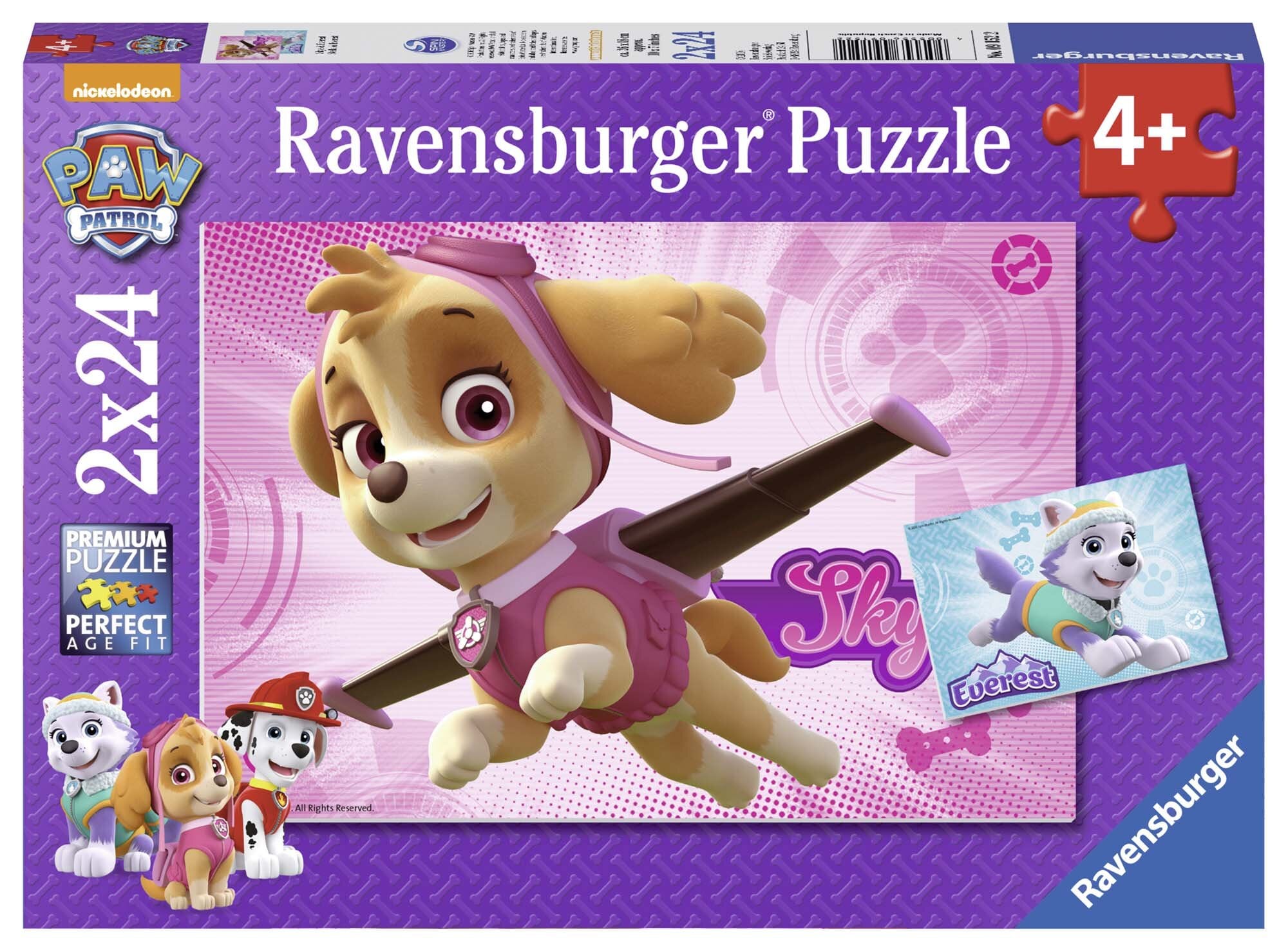 Ravensburger Puzzel - Paw Patrol Skye & Everest 2x24 stukjes