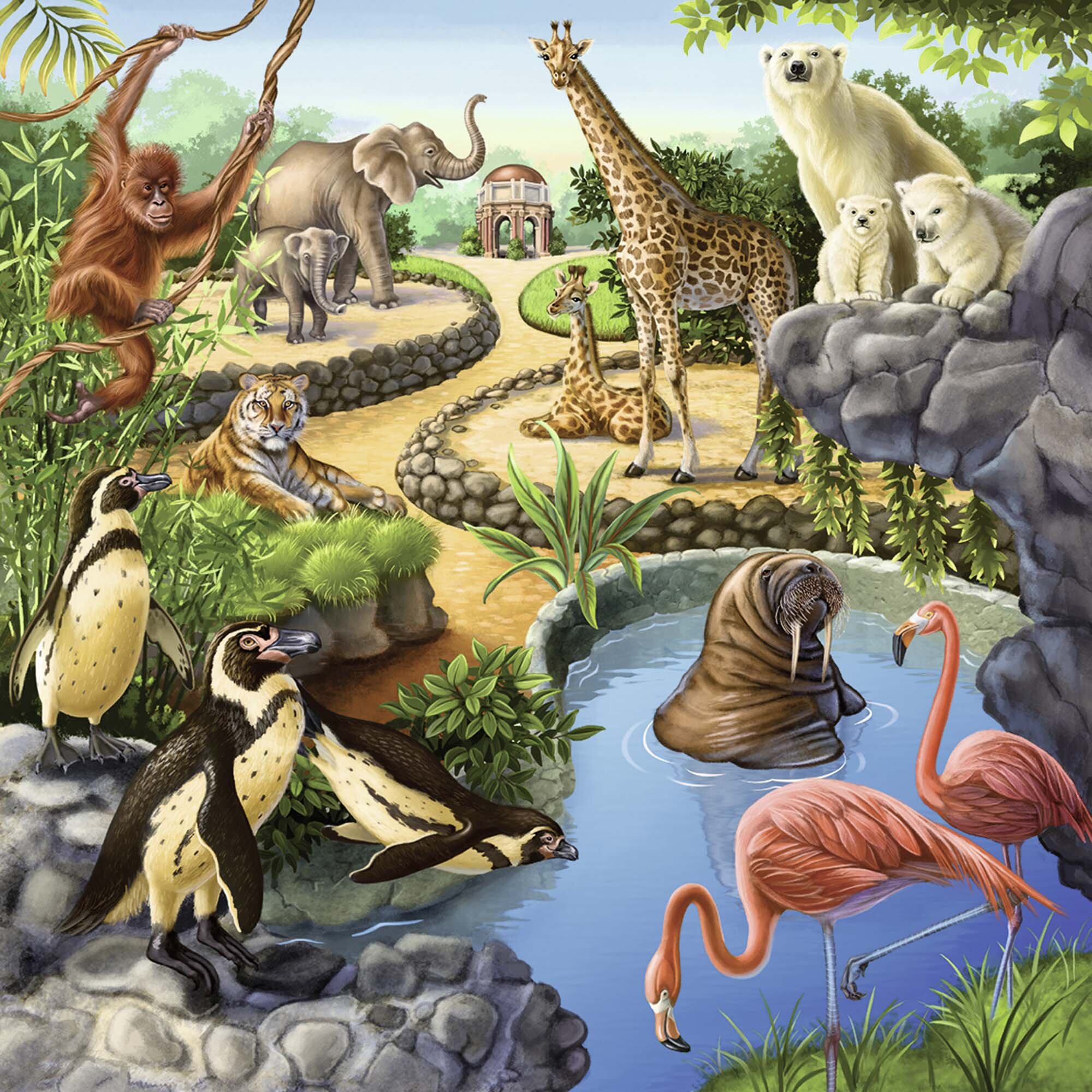 Ravensburger Puzzel - Wilde dieren 3x49 stukjes