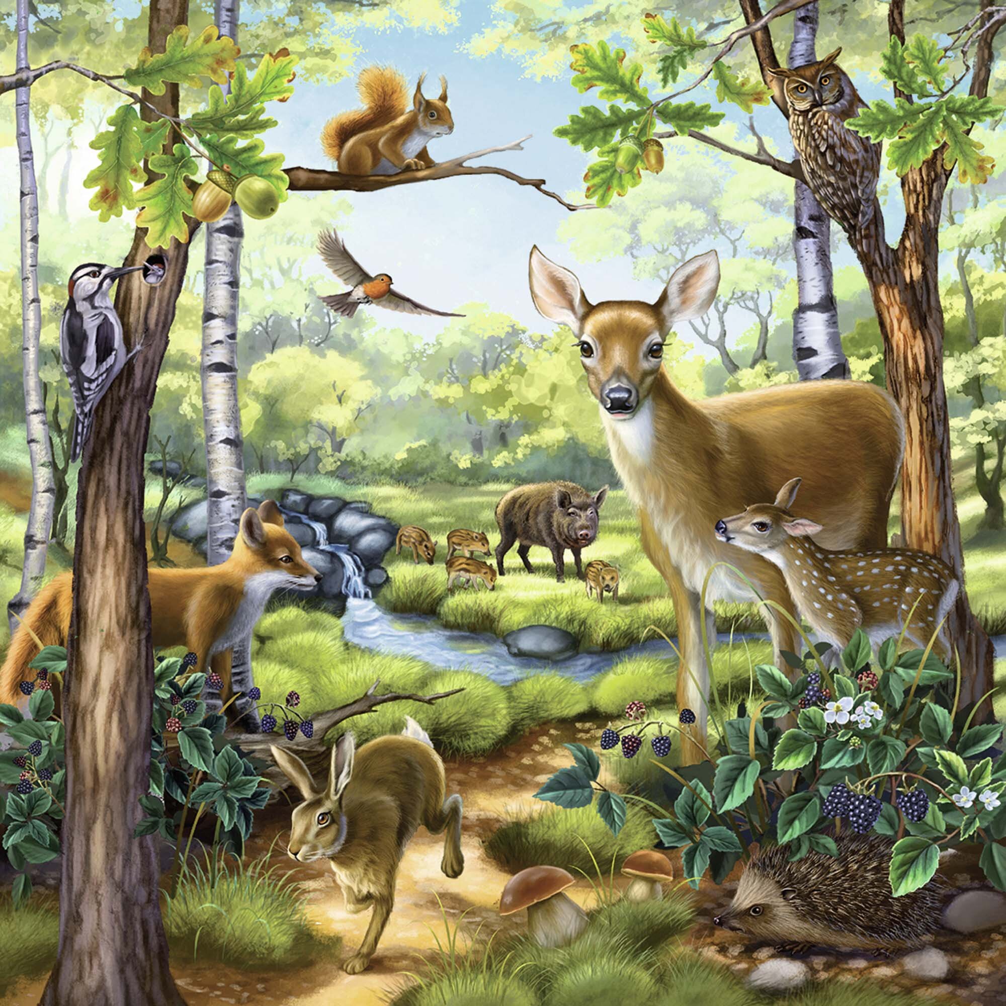 Ravensburger Puzzel - Wilde dieren 3x49 stukjes