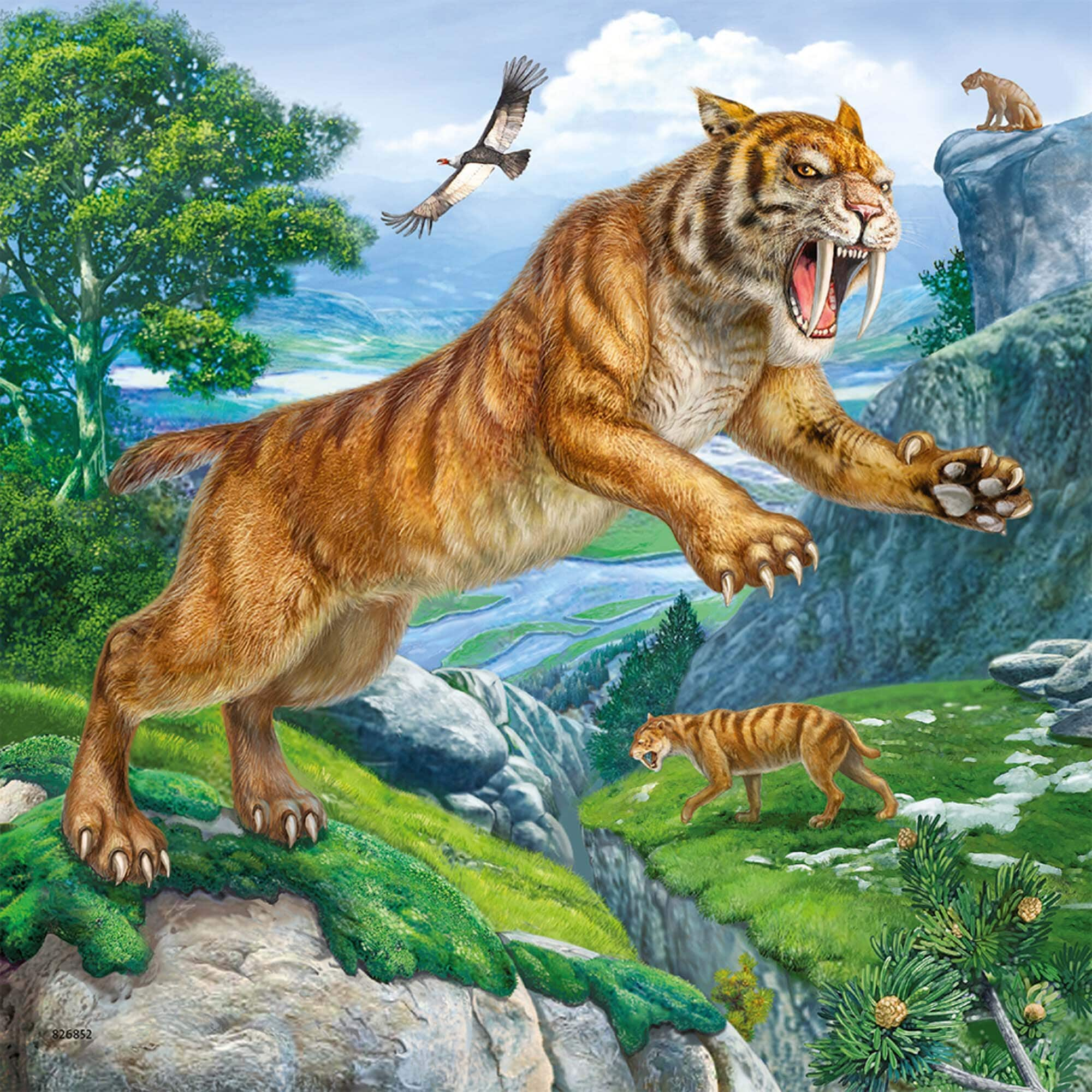 Ravensburger Puzzel - Prehistorische dieren 3x49 stukjes