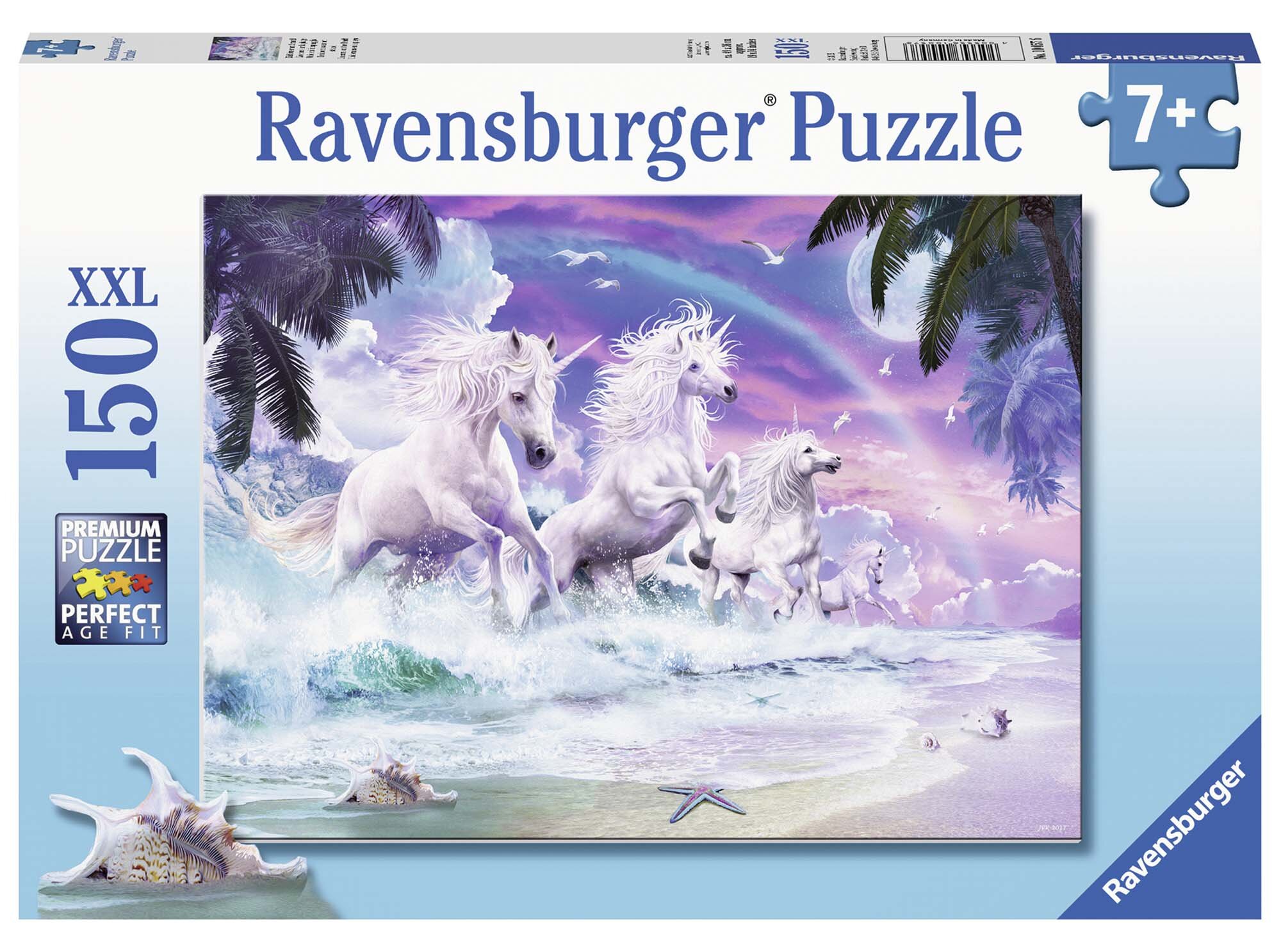 Ravensburger Puzzel - Eenhoorns op het strand 150 stukjes XXL