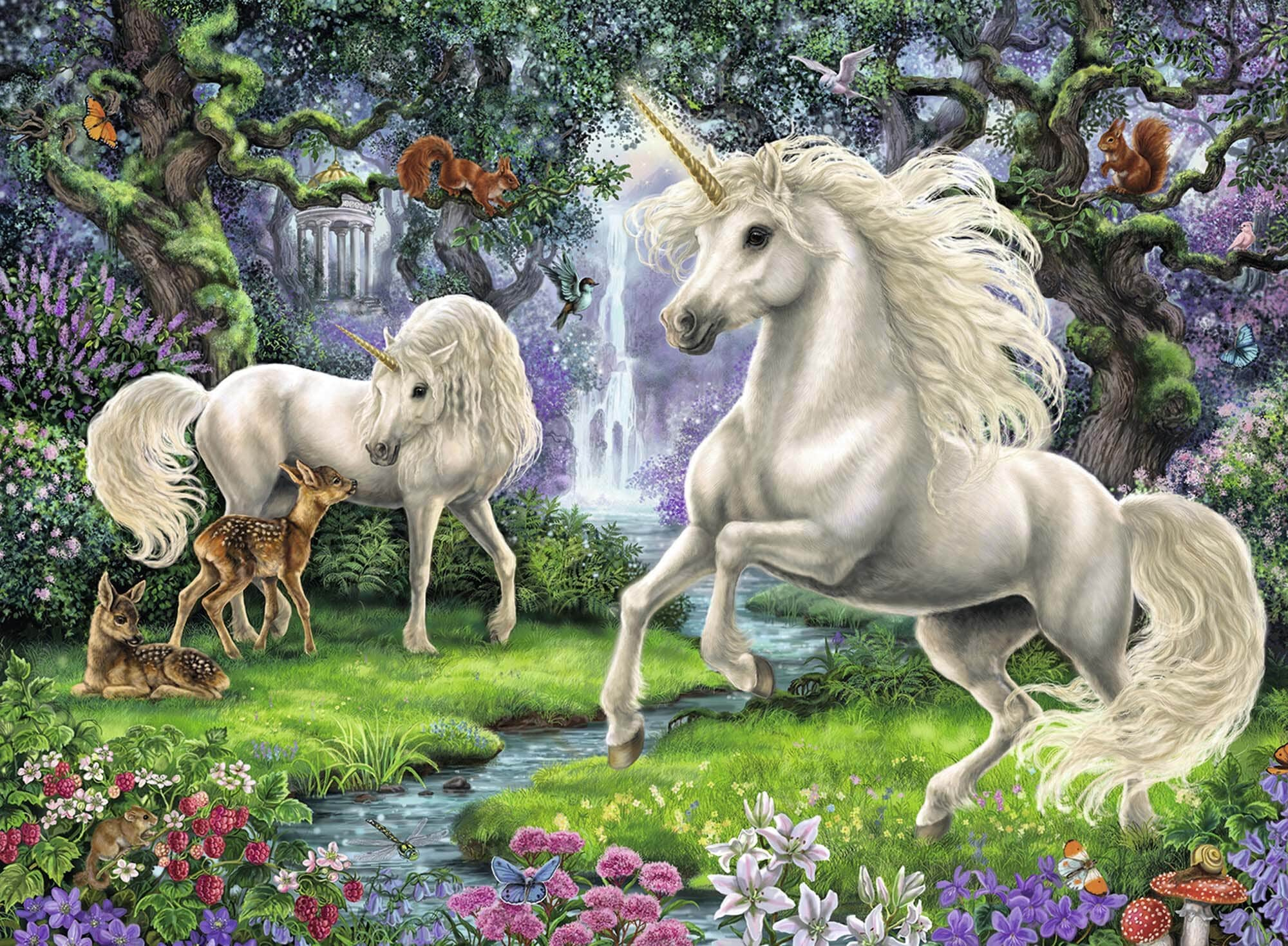 Ravensburger Puzzel - Mysterieuze eenhoorns 200 stukjes XXL