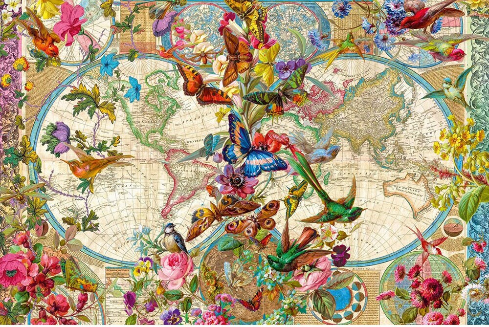 Ravensburger Puzzel - Flora en fauna wereldkaart 3000 stukjes