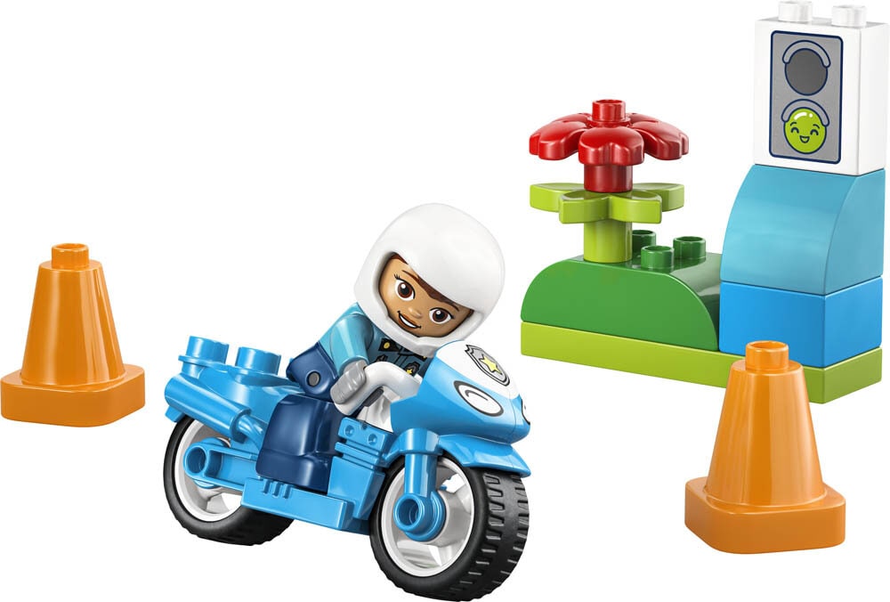 LEGO Duplo - Blauwe politiemotor 2+