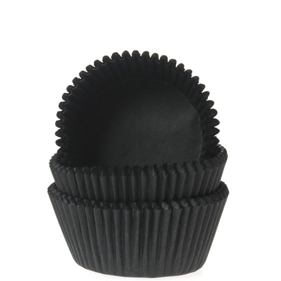 Muffinvormpjes Mini - Zwart 60 stuks