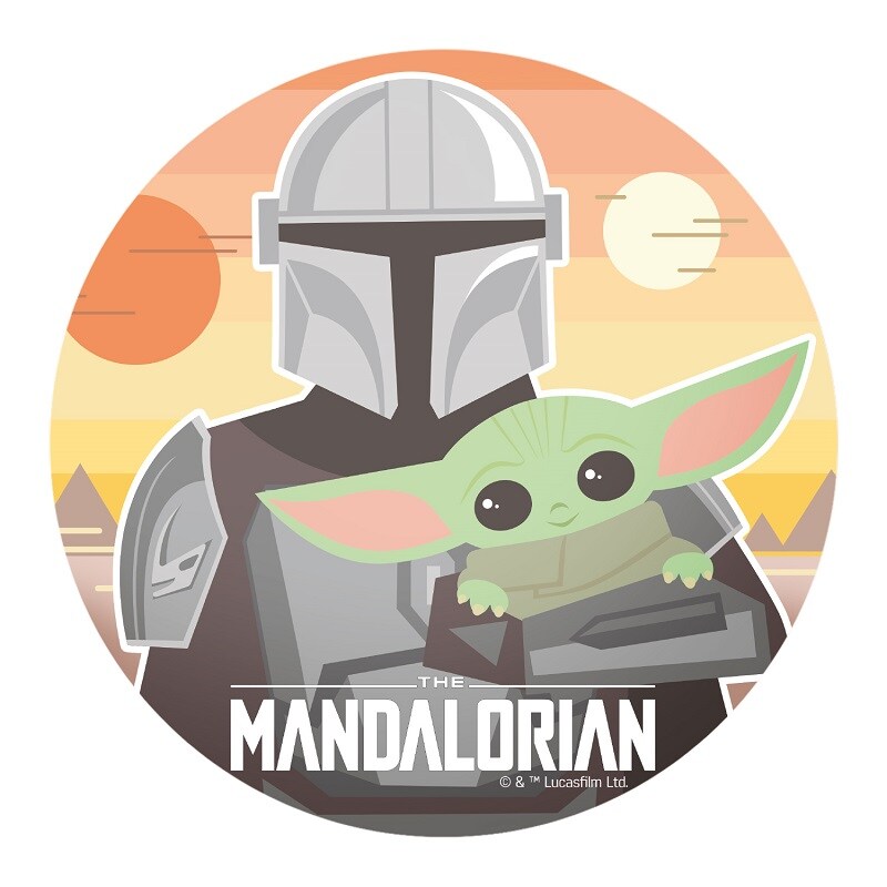 Taartprint The Mandalorian - Ouwel 20 cm