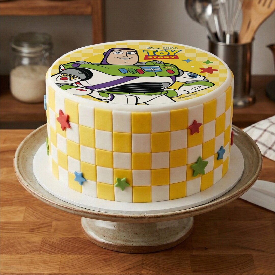 Taartprint Toy Story Buzz Lightyear - Ouwel 20 cm