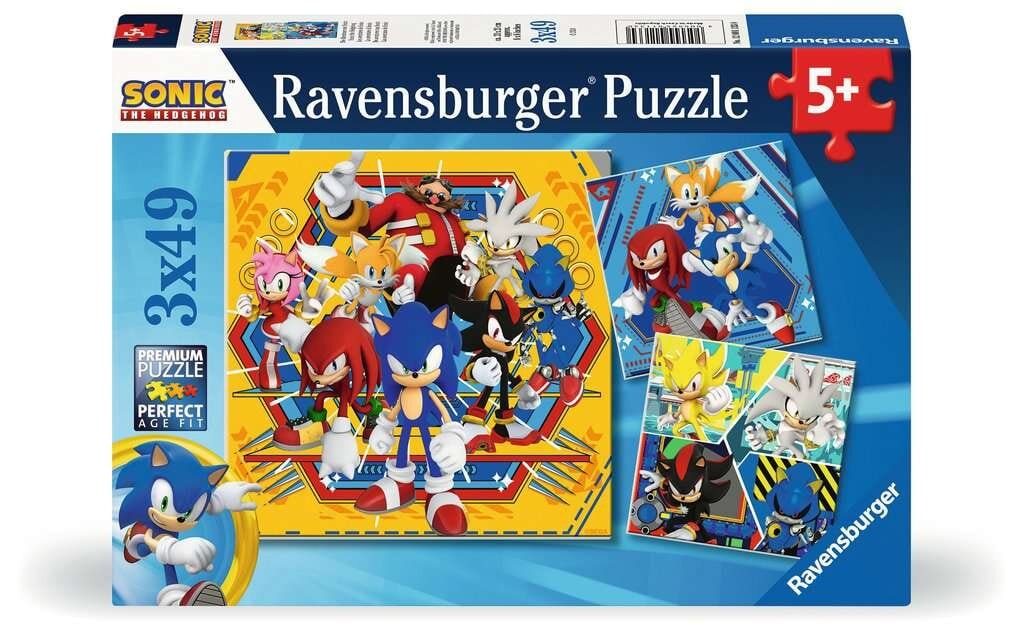 Ravensburger Puzzel - Sonic Core 3x49 stukjes