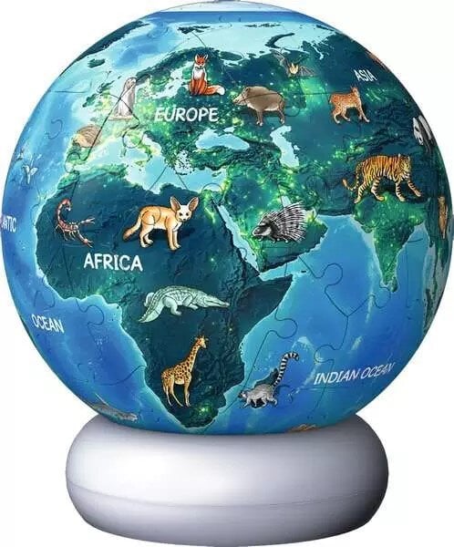 Ravensburger 3D Puzzel - Wereldbol met nachtlicht 72 stukjes