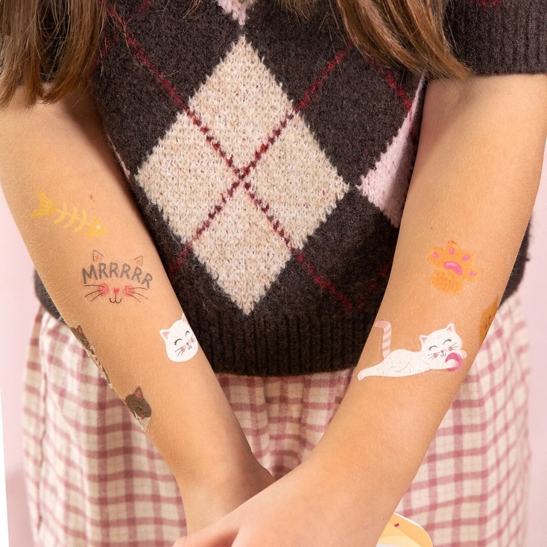 Katten neptattoos voor kinderen 23 stuks