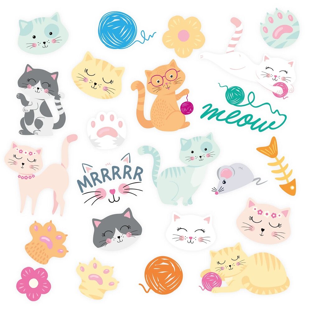 Katten neptattoos voor kinderen 23 stuks