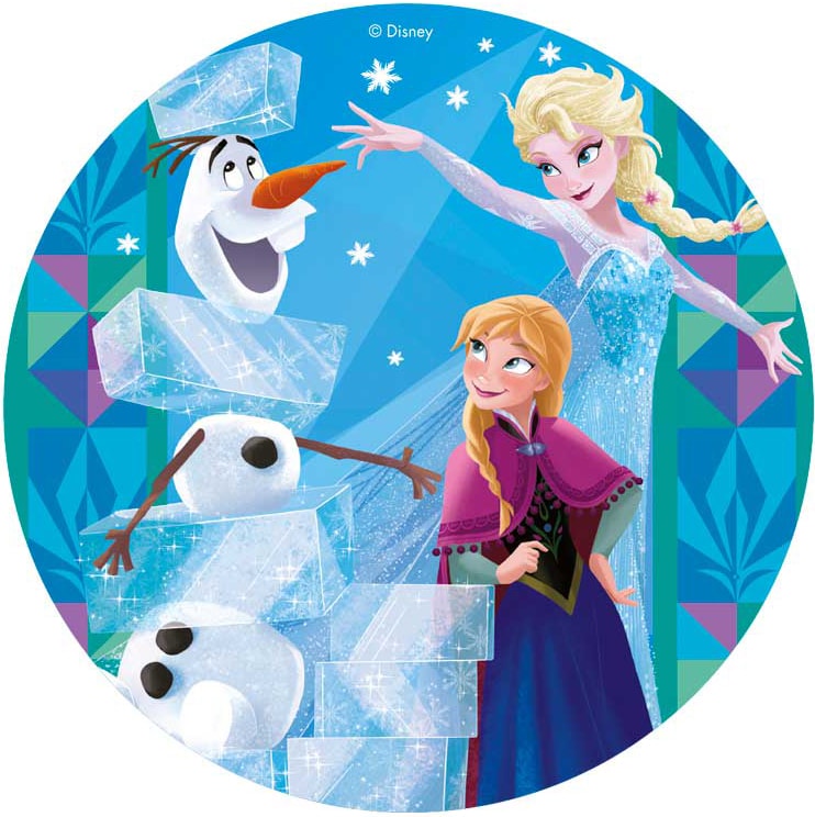 Taartprint Frozen - Ouwel 20 cm