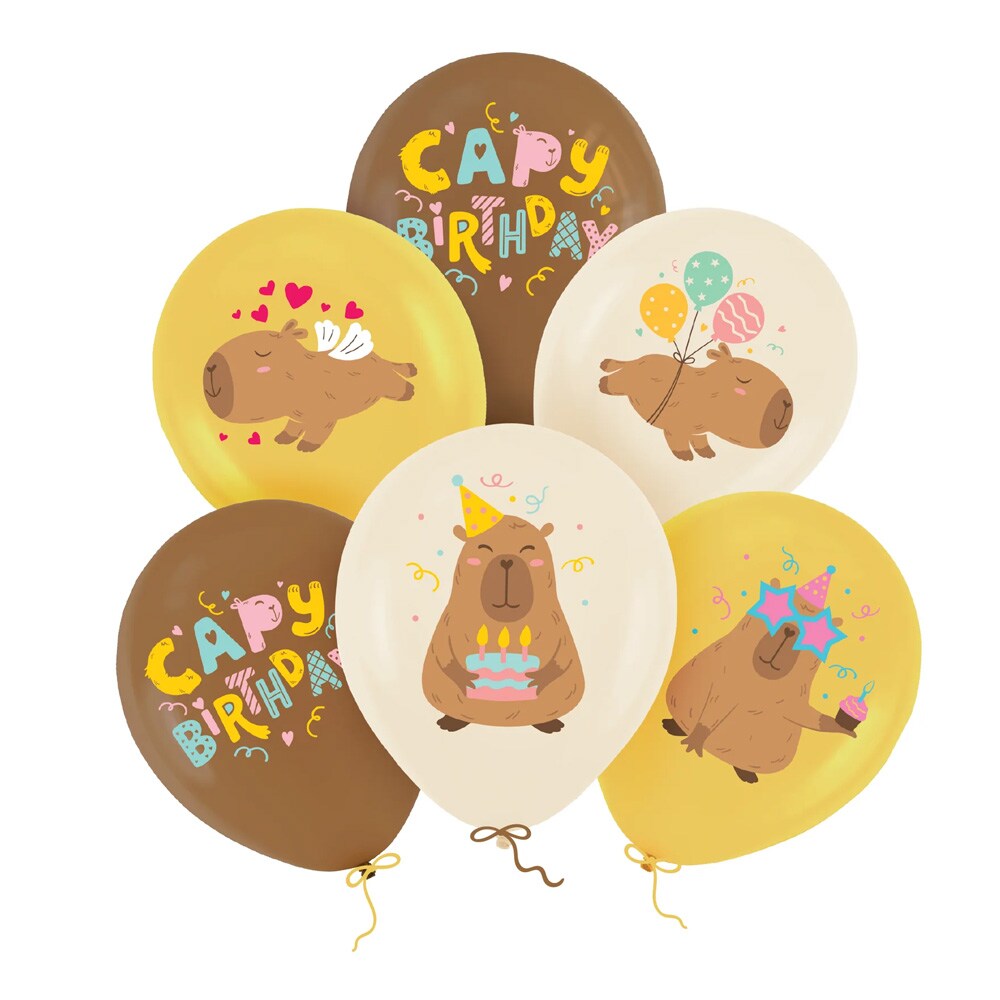 Capybara Ballonnen 6 stuks