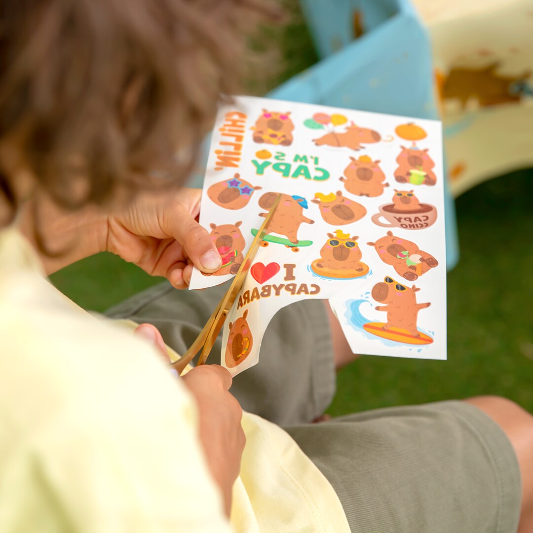Capybara Neptattoos voor kinderen 18 stuks
