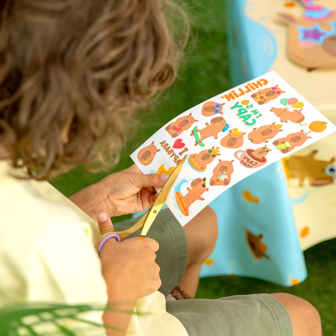 Capybara Neptattoos voor kinderen 18 stuks