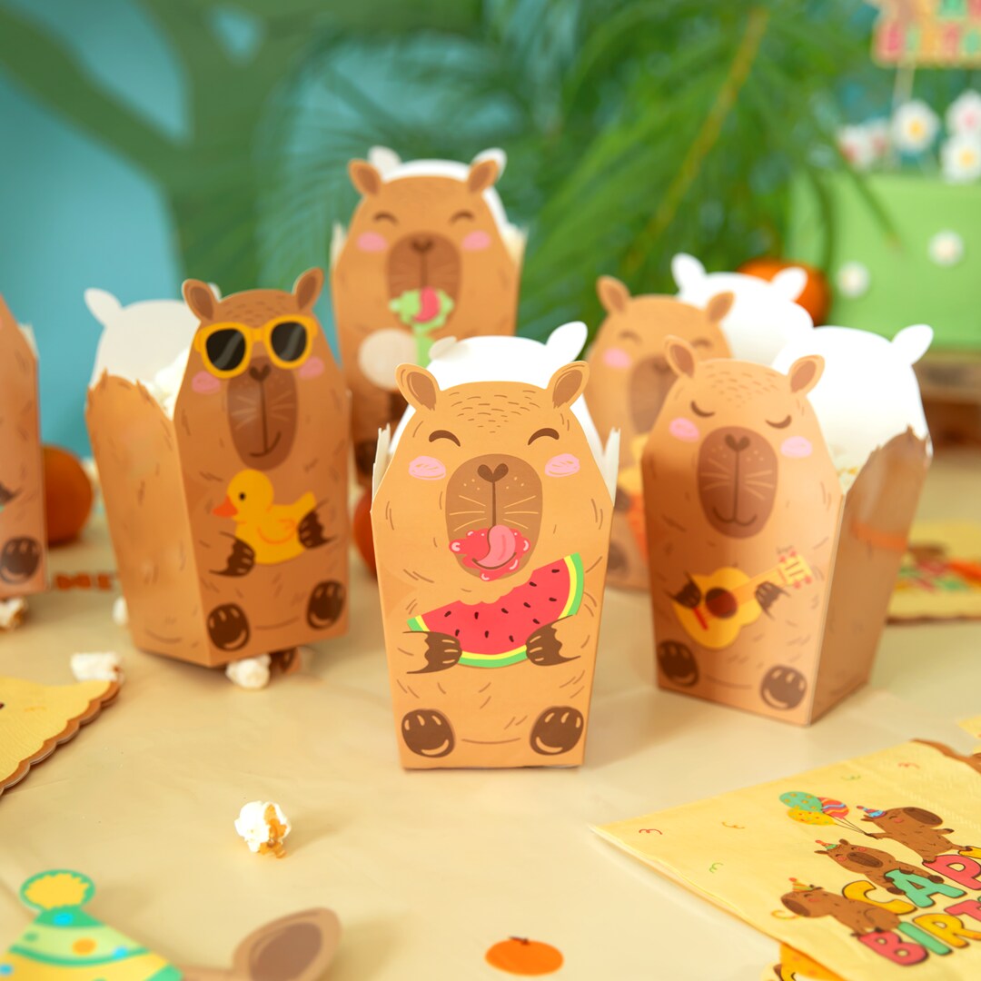 Capybara Popcorn bakjes 6 stuks