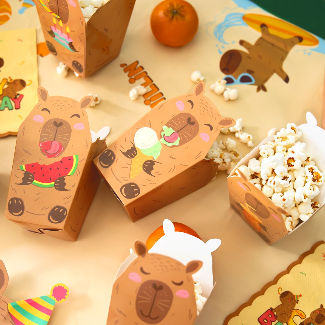 Capybara Popcorn bakjes 6 stuks