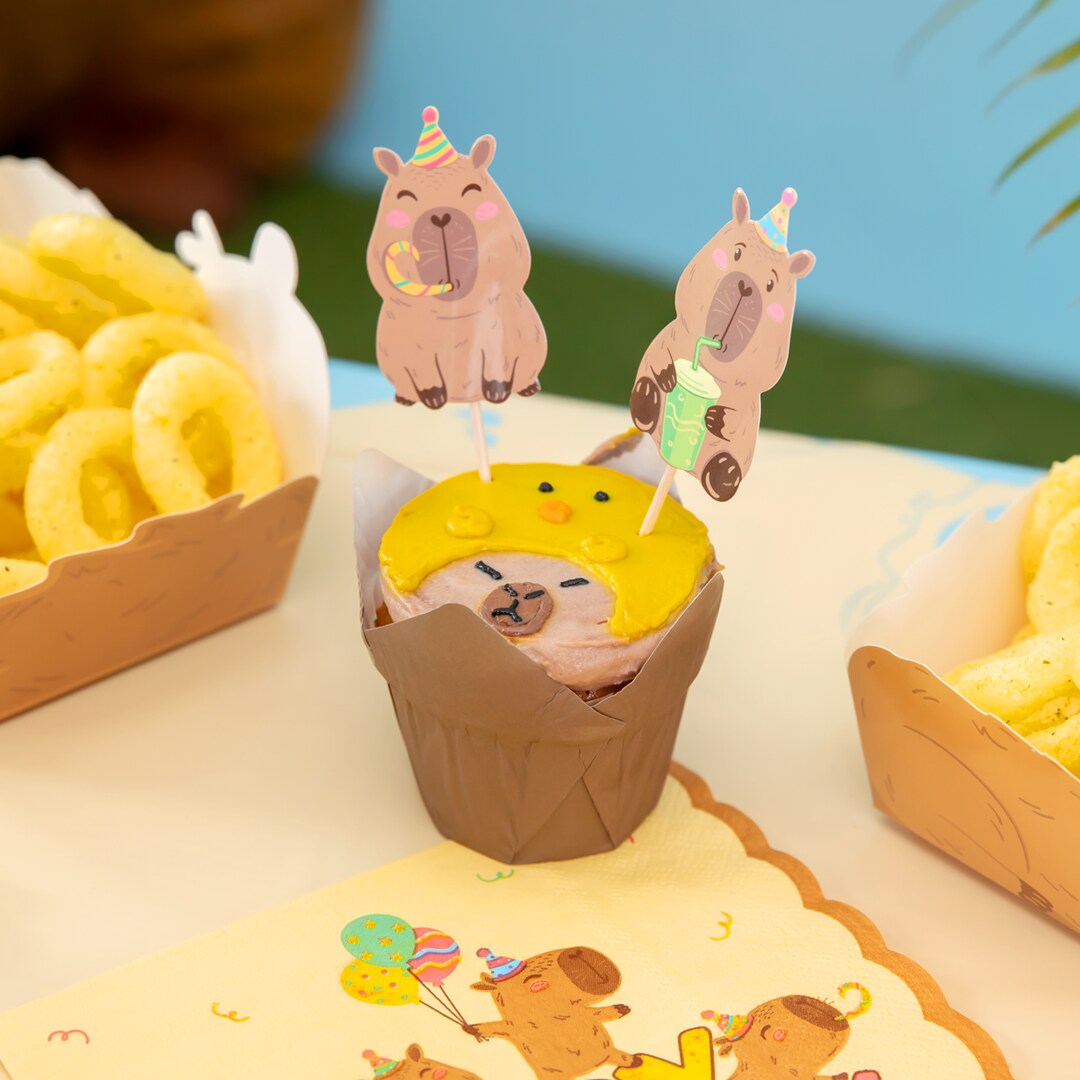 Capybara Caketopper 9 stuks