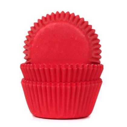 Muffinvormpjes Mini - Rood 60 stuks