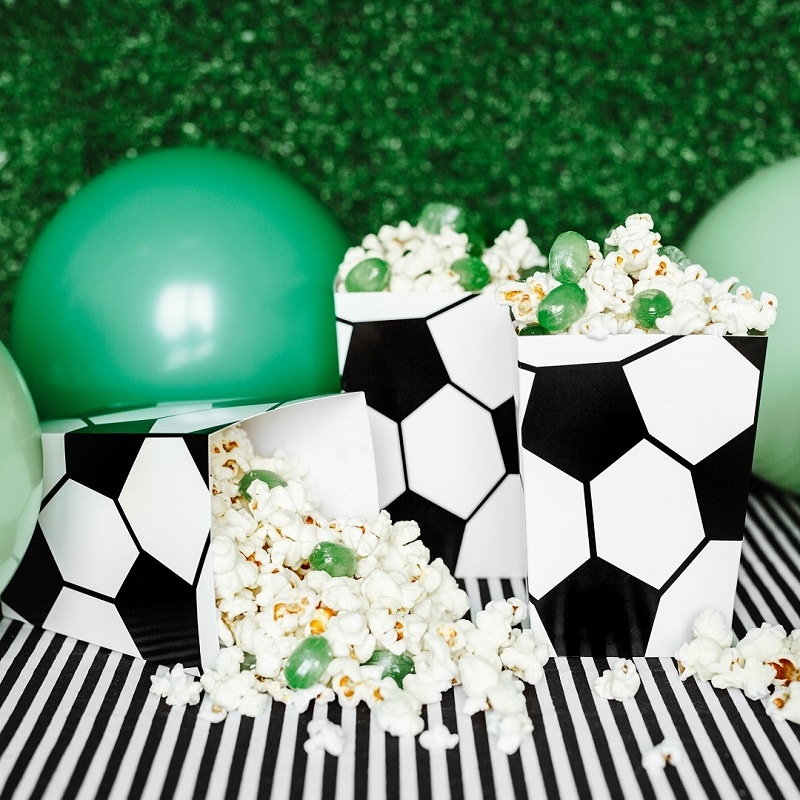 Voetbal - Popcorn bakjes 6 stuks