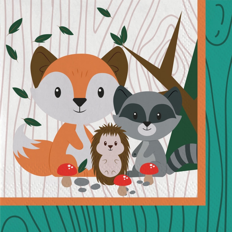 Woodland Animals - Servetten, 33 cm 20 stuks