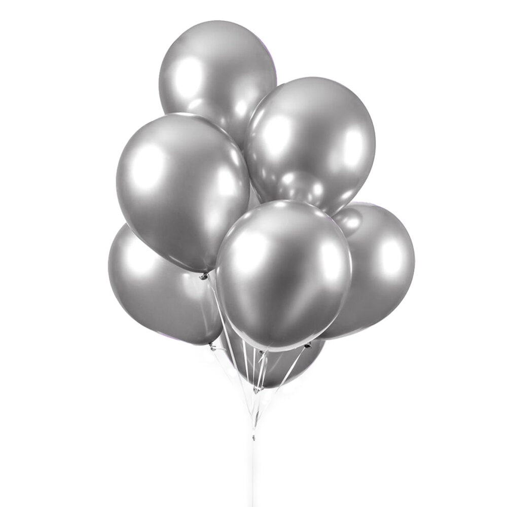 Ballonnen - Zilver Chroom 10 stuks
