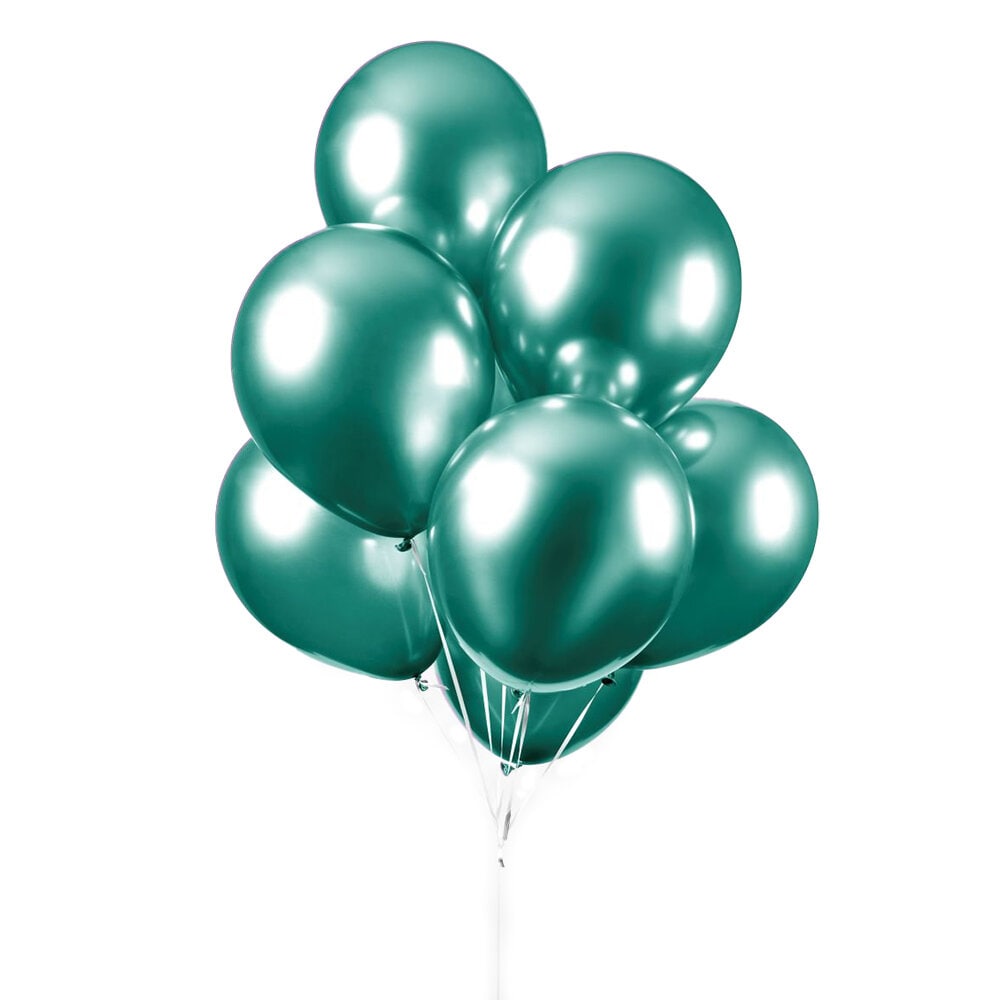 Ballonnen - Donkergroen Chroom 10 stuks