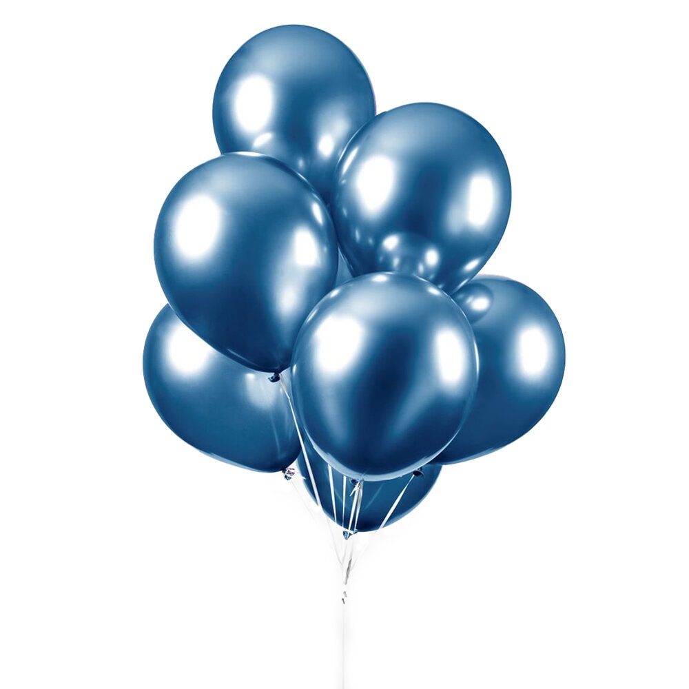 Ballonnen - Blauw Chroom 10 stuks