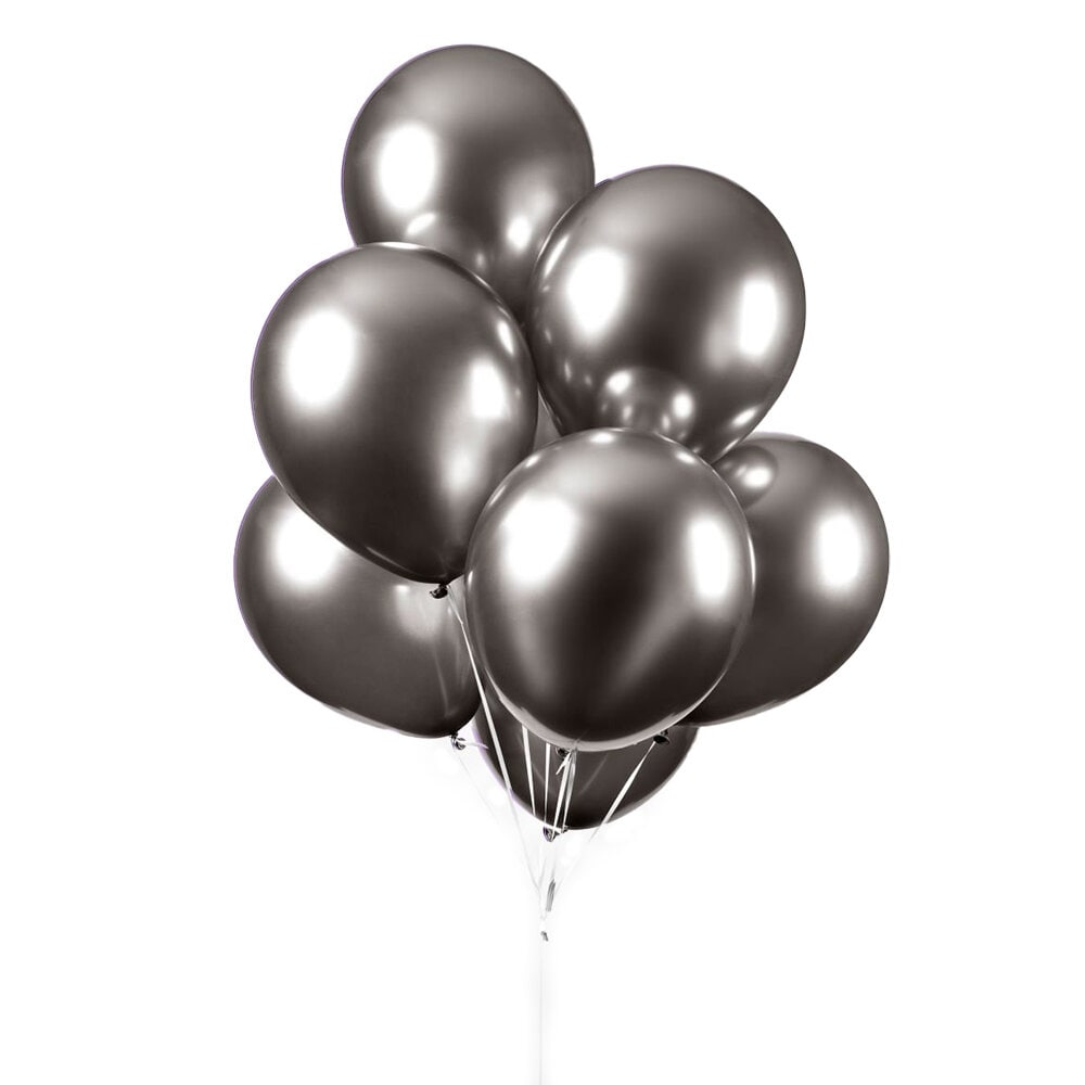 Ballonnen - Space Gray Chroom 10 stuks