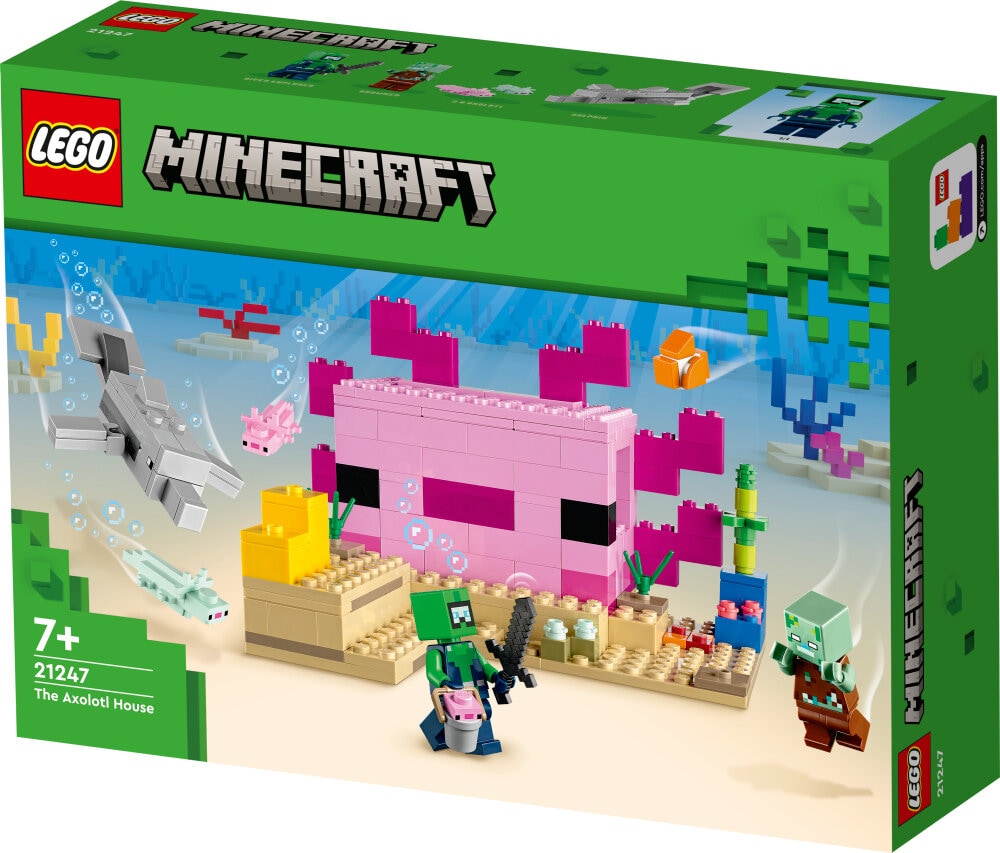 LEGO Minecraft - Het axolotlhuis 7+