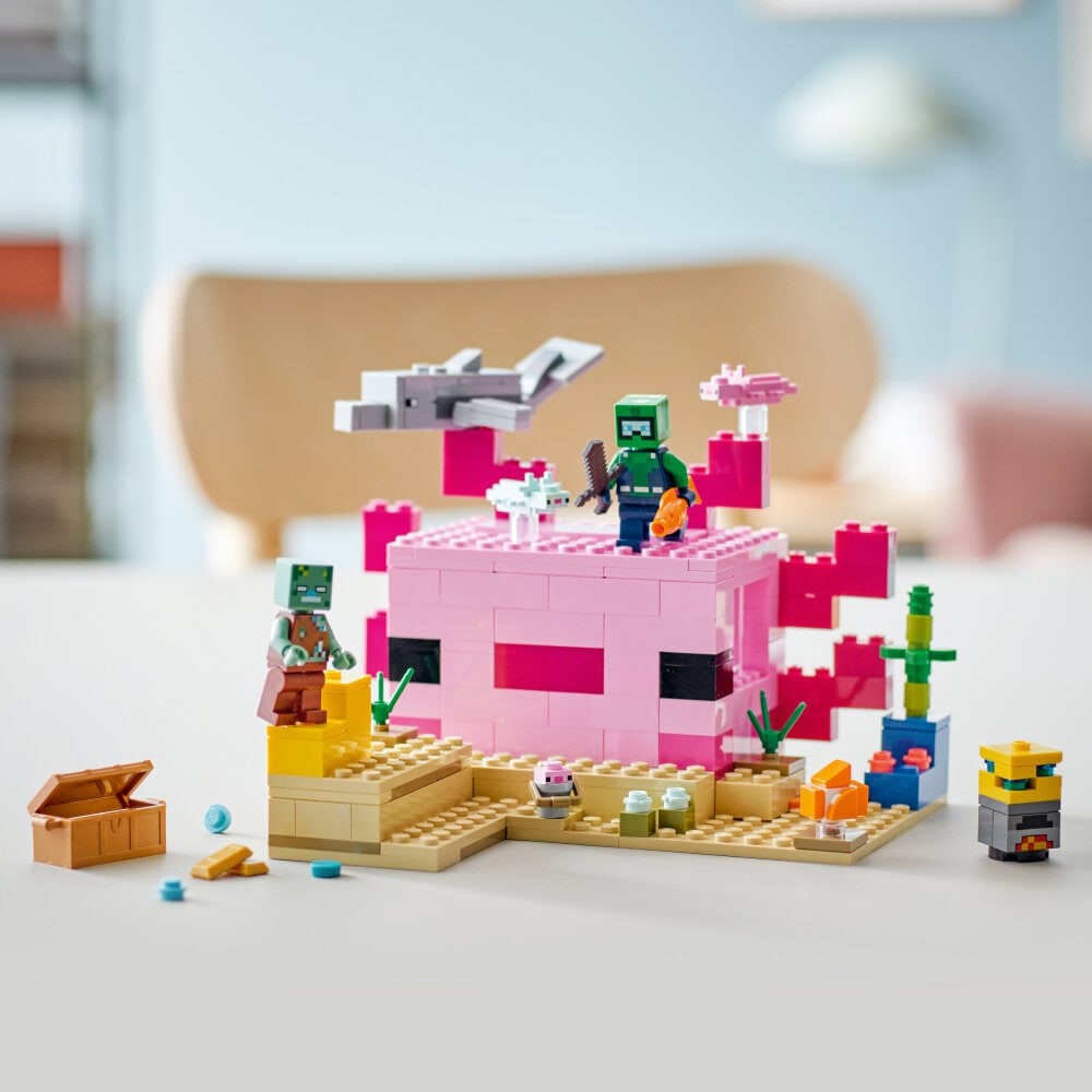 LEGO Minecraft - Het axolotlhuis 7+