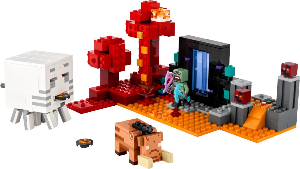 LEGO Minecraft - Hinderlaag bij het Nether-portaal 8+