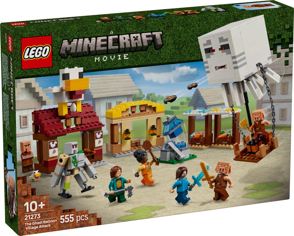 LEGO Minecraft - De Ghast-ballon aanval op het dorp 10+