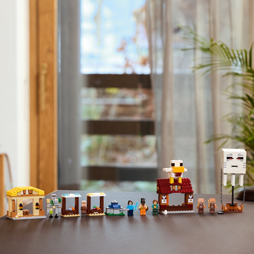 LEGO Minecraft - De Ghast-ballon aanval op het dorp 10+