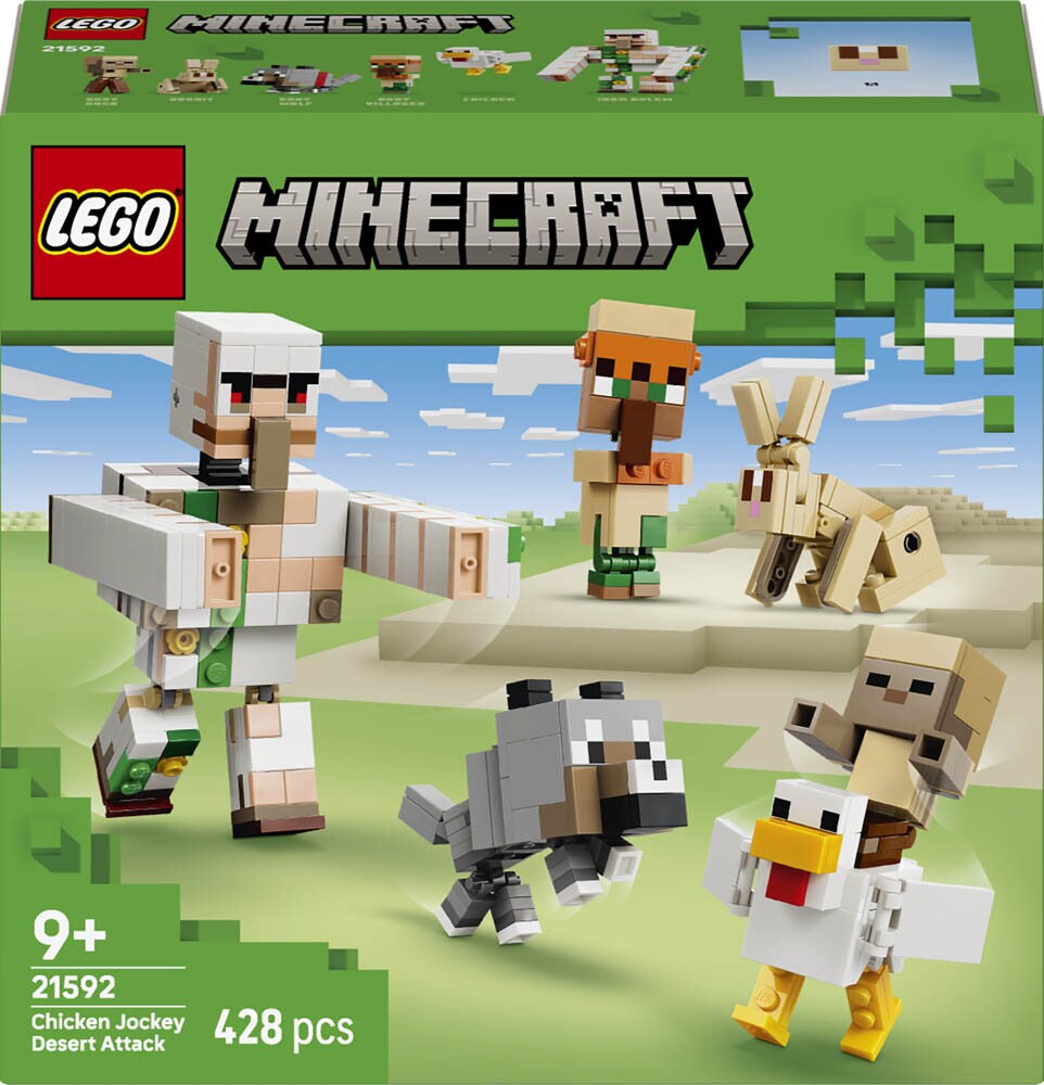 LEGO Minecraft - Woestijnaanval met kippenrijder 9+
