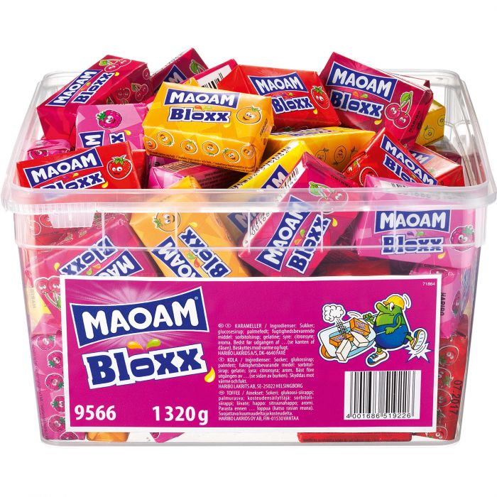 Maoam Bloxx Fruittaffy Grootverpakking 1,32 kg