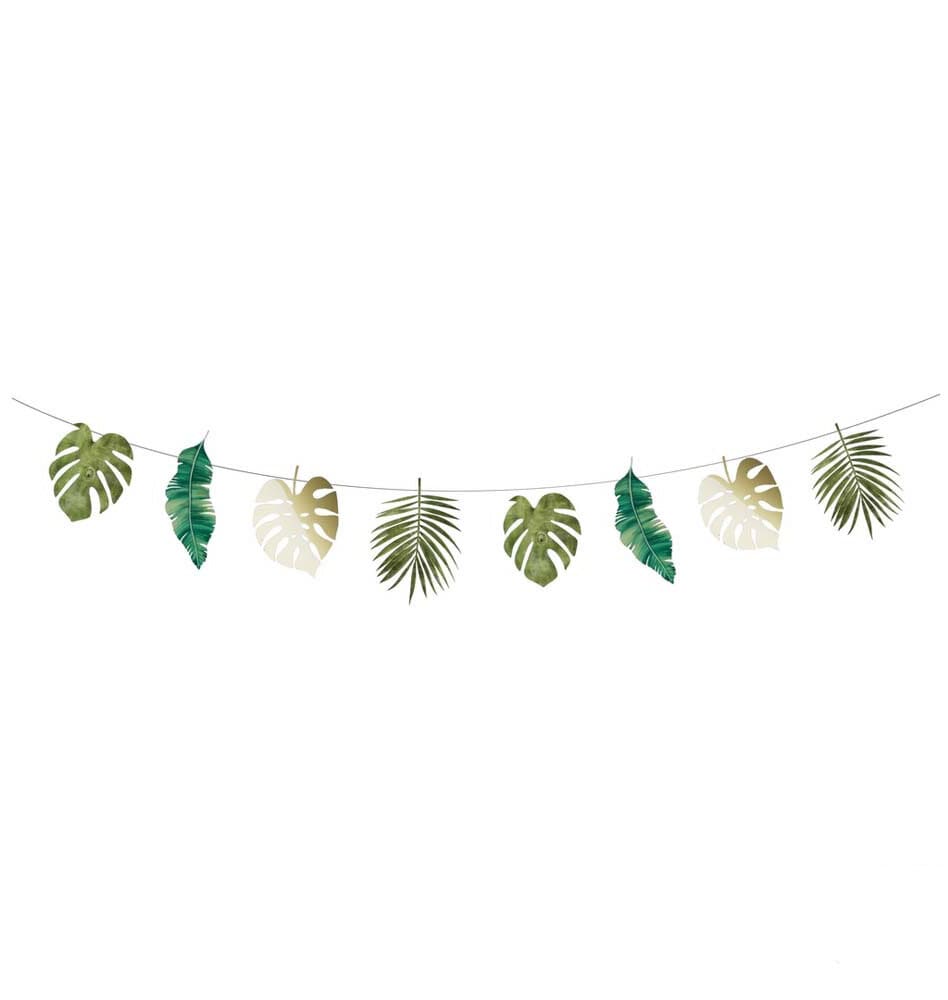 Decoratieslinger met tropische bladeren 3 meter