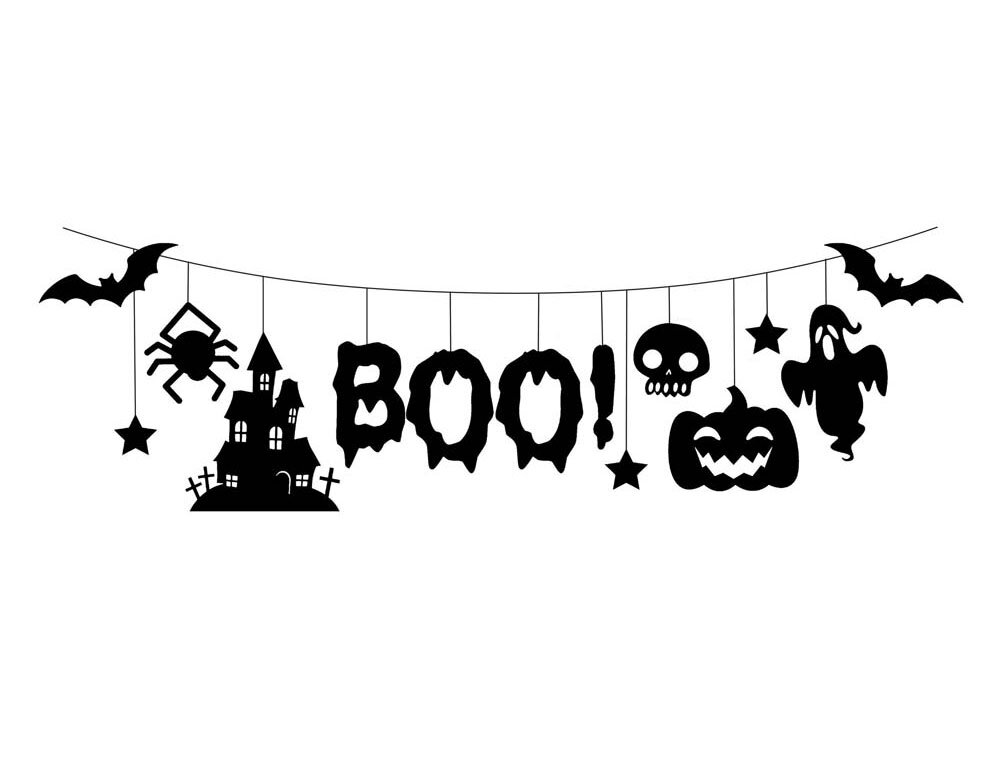 Decoratie slinger van vilt Halloween 3 meter