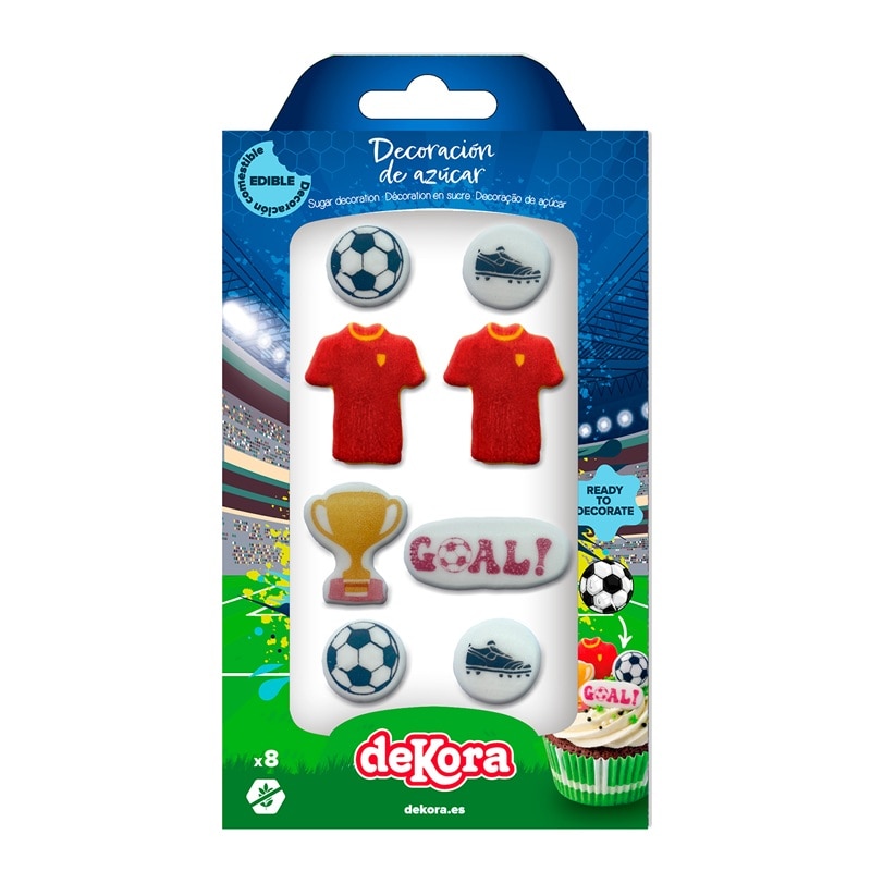 Suikerdecoraties Voetbal 8 stuks