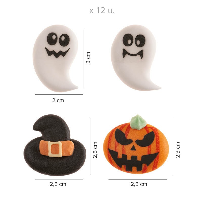 Suikerdecoraties Halloween 12 stuks